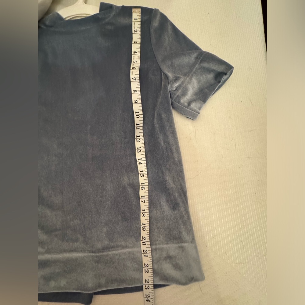 NWT Anthropologie Krisha icy blue short-sleeve turtleneck top size S - Picture 6 of 6